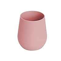 ezpz Tiny Cup (Blush) - 100% Silicone Training Cup for Infants - 4 months + - Designed by a Pediatric Feeding Specialist - Baby-led Weaning Essentials & Baby Gifts