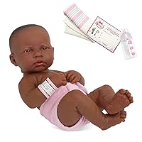 JC Toys - La Newborn First Day African American| Anatomically Correct Real Girl Baby Doll | 14