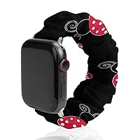 Love Ladybug Watch Band Soft Scrunchie Watch Strap Sport Strap Compatible with