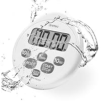 dretec Kitchen Timer Stopwatch Magnetic Waterproof Watch with Watch White