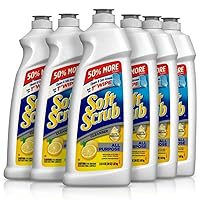 Soft Scrub All Purpose Cleaner, Surface Cleanser, Lemon, 36 Fluid Ounces, 6 Count