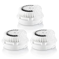 Facial Cleansing Brush Head Replacement, Facial Cleanse Brush Head, Normal Sensitive Facial Brush Heads, for Acne Prone, Clogged, Enlarged Pore, Deep Pore Sensitive Skins (White/3Pack)