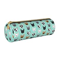 Canvas Simple French Bulldog Makeup Bag Cosmetic Holder Bag Office Storage Pouch