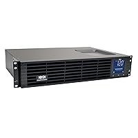 Tripp Lite 1000VA Sine Wave UPS Battery Backup, LCD, 700W AVR Line-Interactive, 2U Rackmount, USB, DB9 (SMC10002URM), Black