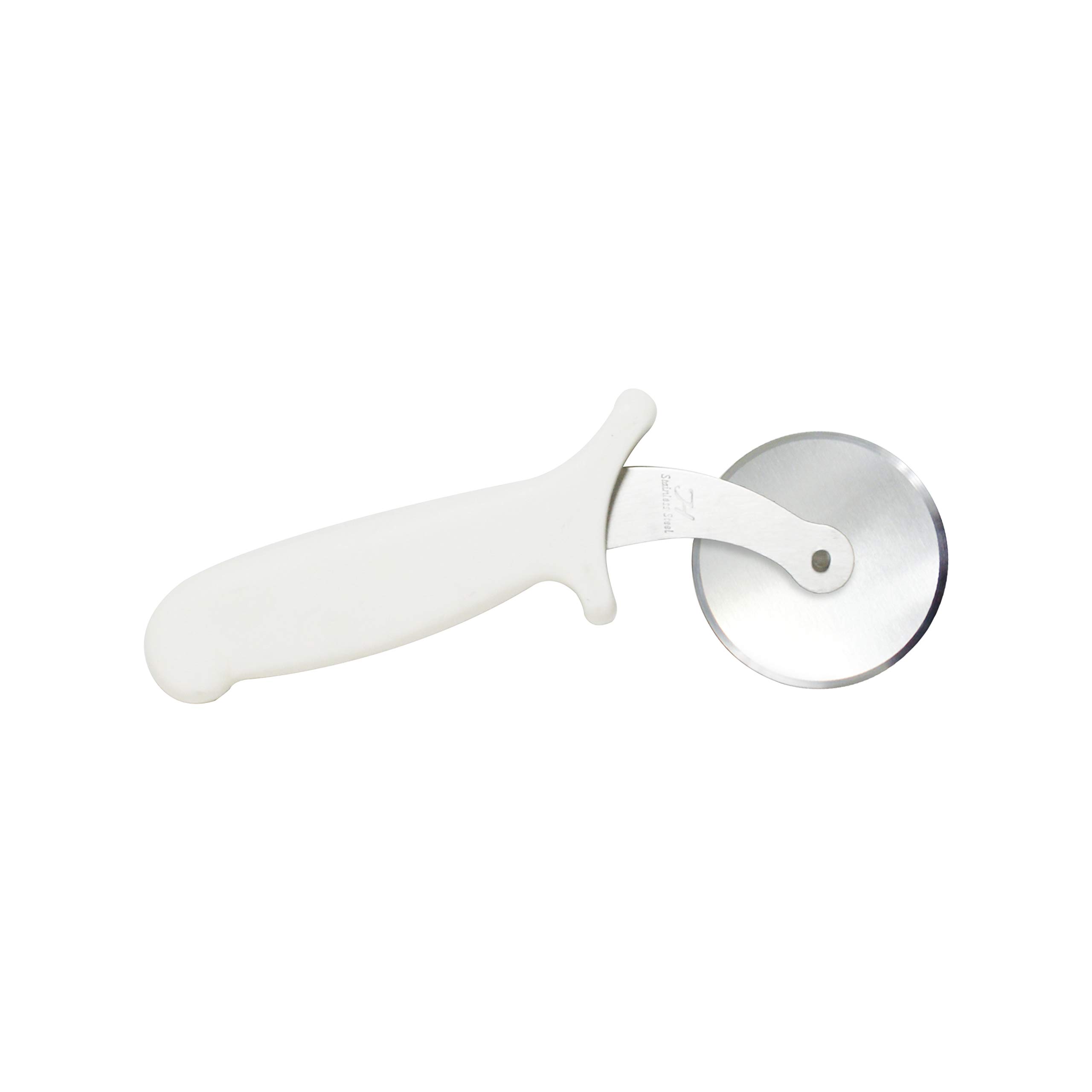 Thunder Group , 2-1/2-Inch Pizza Cutter, Pizza Slicer, Pizza Wheel with White Handle, Cutting Pizza Knife