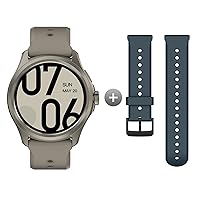 Ticwatch Pro 5 Android Smartwatch Wear OS for Men Snapdragon W5+ Gen 1 Plus 24mm Width Twilight Blue Silicone Watch Strap Quick Release Watch Band, 80 Hrs Long Battery Life Android Only Compatible
