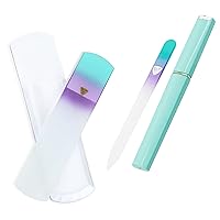Czech Glass Nail File with Case and Glass Foot File Foot Callous Remover by Bona Fide Beauty