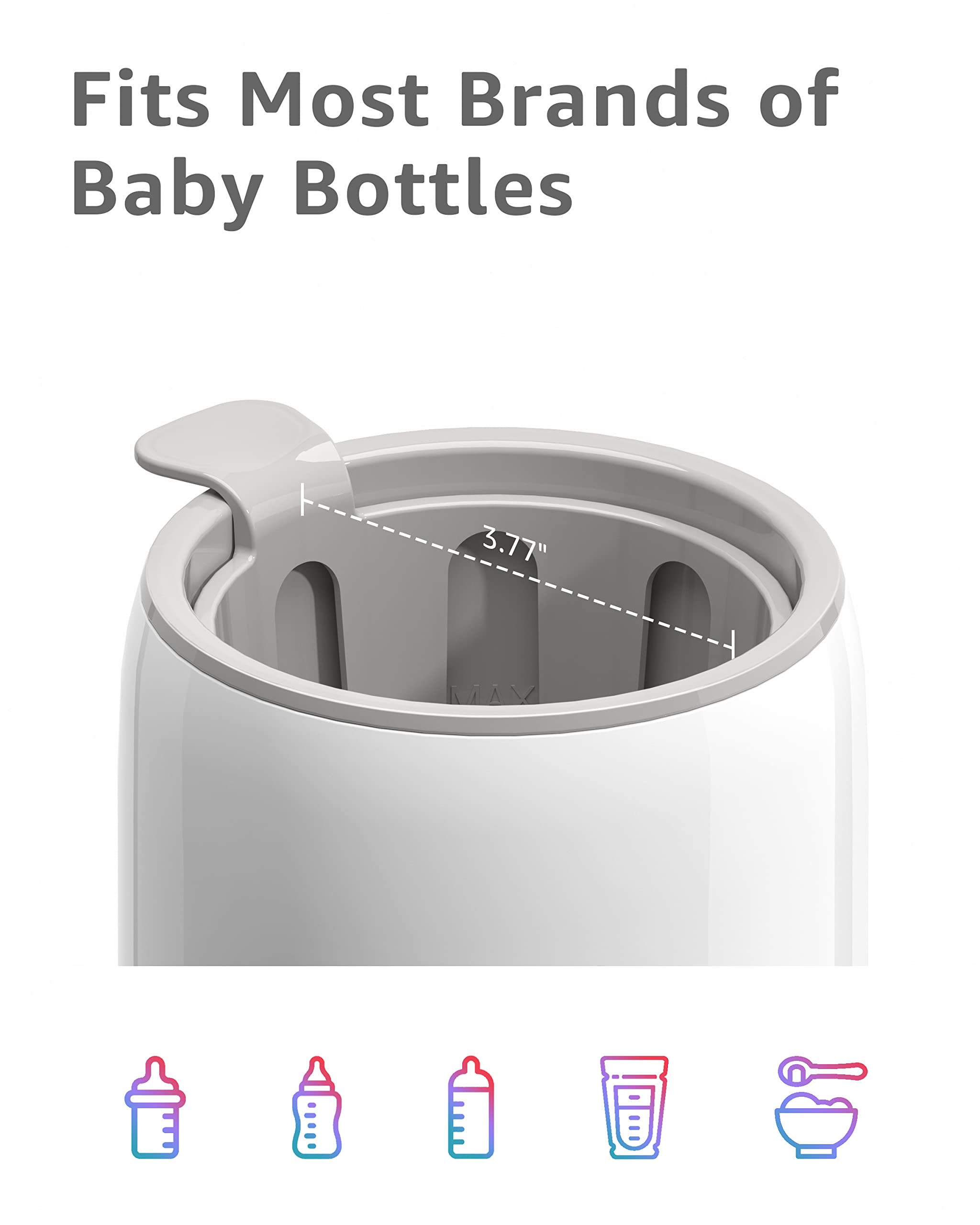 Bottle Warmer, GROWNSY 6-in-1 Fast Baby Milk Warmer for Breastmilk or Formula, Accurate Temperature Control, With Defrost, Sterili-zing, Keep, Heat Baby Food Jars Function