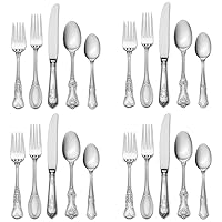 Wallace Hotel 20-Piece 18/10 Stainless Steel Flatware Set, Service for 4