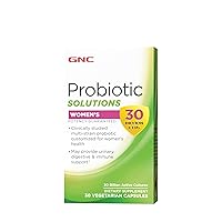GNC Probiotic Solutions Women's with 30 Billion CFUs | Clinically Studied Multi-Strain for Women, Supports Digestive and Immune Health, Vegetarian | 30 Capsules