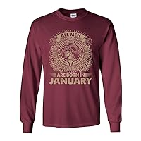 Long Sleeve Adult T-Shirt Capricorn All Men are Created Equal Best Born in January DT