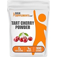 BULKSUPPLEMENTS.COM Tart Cherry Powder - Fruit Powder, Antioxidants Source - Gluten Free, No Added Sugar - 2000mg (2g) per Serving, 500 Servings (1 Kilogram - 2.2 lbs)