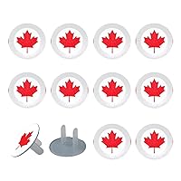 Outlet Plug Covers (12 Pack), Electrical Protector Safety Caps Prevent Shock Hazard Canada Flag