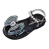 Girls Sandals Open Toe Summer Flat Dress Shoes Toddler Anti Slip Open Toe Princess Shoes Fashion Party Sandals