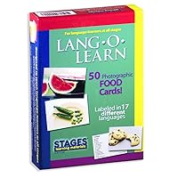 Stages Learning Materials Lang-O-Learn ESL Food Vocabulary Photo Cards Flashcards for English, Spanish, French, German, Italian, Chinese, Korean +More