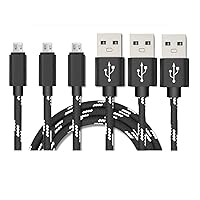 3 Pack 10ft Braided Type-C USB FAST Charging Charger Cable Cord for Samsung Galaxy S22, S21, S10, S10e, S20, S9,S8, Note 9, Note 20, Note 10, A10e, A01, A11, A12, A13, A20,A21, A50, A51, A52, A53, A71