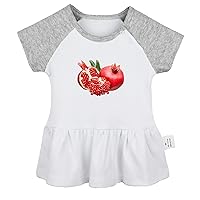 Babies Fruit Pomegranate Pattern Dresses Infant Baby Girls Princess Dress 0-24 Months Kids Cute Ruffles Skirts