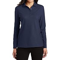 Women's Silk Touch Long Sleeve Polo Shirt