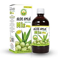 Basic Ayurveda Aloe-Amla Mix Juice | Aloe Vera-Gooseberry Mix Juice | 16.23 Fl Oz (480ml) | Ayurvedic Herbal Blend for Wellness
