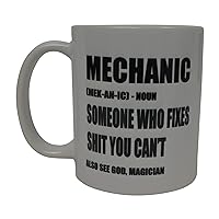 Rogue River Tactical Funny Best Mechanic Coffee Mug Novelty Cup Gift Idea Repair Shop Garage Meaning Joke