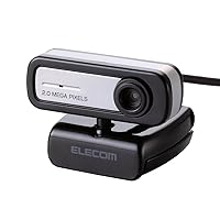 ELECOM Web Camera 2 Million Pixel with Microphone Built-in MAC Support [Black] UCAM-C0220FBNBK (Japan Import)