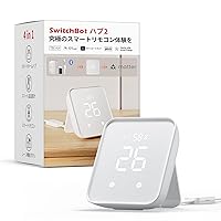 SwitchBot Smart Remote Control Hub 2 Infrared Appliance Management Smart Home, Alexa, Switchbot Learning Remote Control, Thermometer/Hygrometer Function, Light Sensor, Remote Buttons, Schedule, Bulk