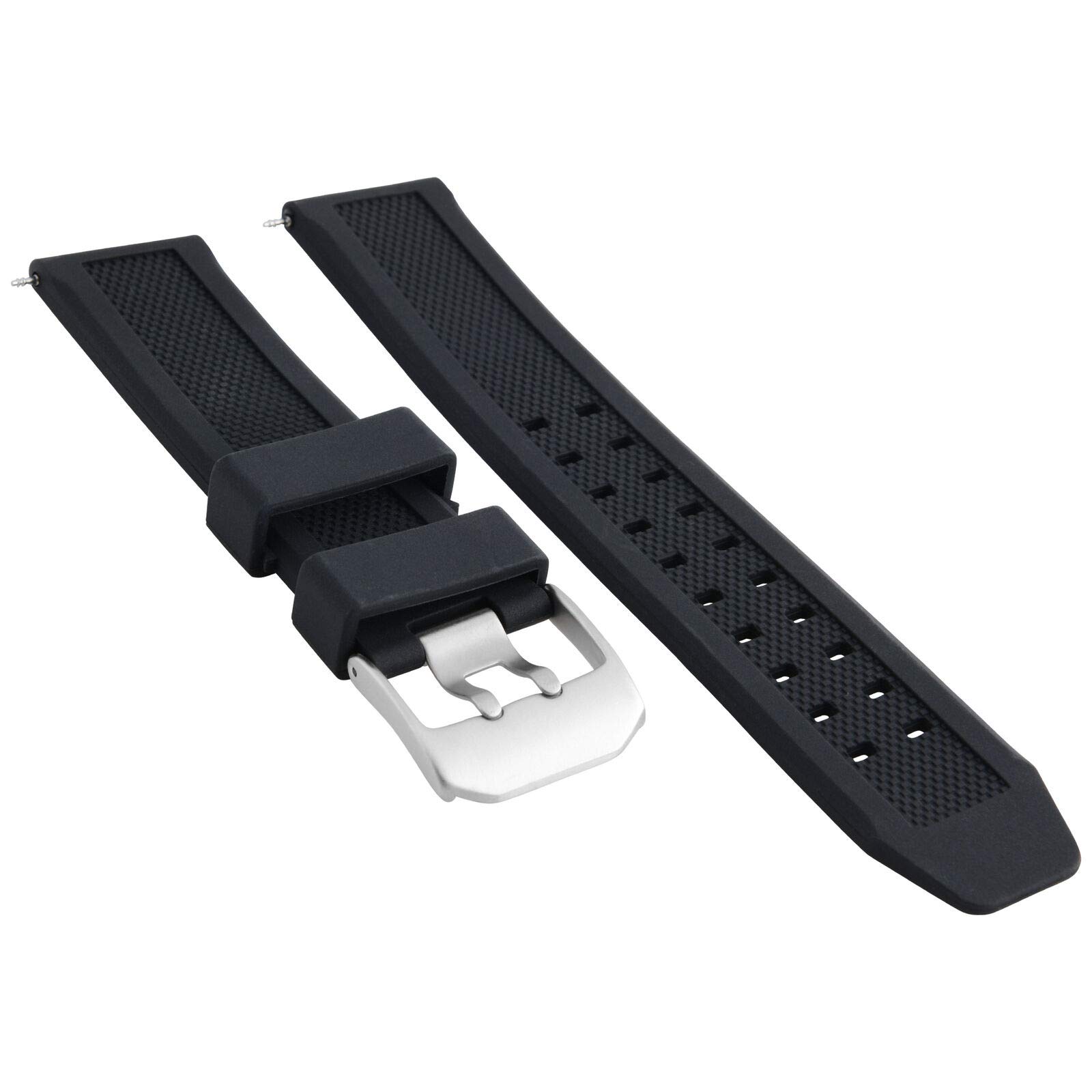 Ewatchparts 23MM RUBBER WATCH BAND STRAP COMPATIBLE WITH CITIZEN ECO DRIVE AT8020-03L BLACK H800-S081165
