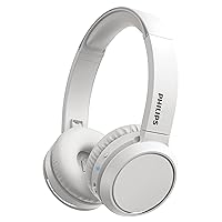 PHILIPS H4205 On-Ear Wireless Headphones with 32mm Drivers & BASS Boost on-Demand, White