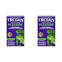 TROJAN Extended Pleasure Climax Control Extended Pleasure Condoms, 12 Count (Pack of 2)