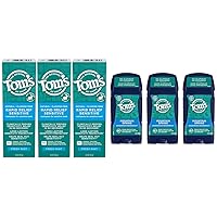 Tom's of Maine Fluoride-Free Toothpaste and Aluminum-Free Deodorant for Men 3-Pack Bundle