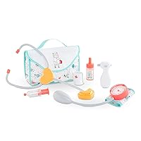 Corolle Large Doctor Play Set - 7 Piece Accessory Set Includes Storage Bag, Cast, Thermometer, Stethoscope and More - Mon Grand Poupon Accessories Fit 14-17