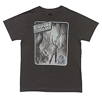 Star Wars The Empire Strikes Back Poster Yoda Luke Adult T-Shirt Small Gray