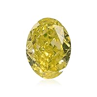 0.30 ct. GIA Certified Diamond, Oval Cut, FIY - Fancy Intense Yellow Color, I1 Clarity Perfect Jewelry Rare Gift