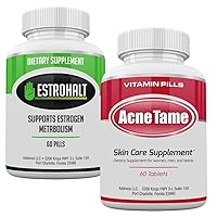 Best Acne Clearing Combination- Acne Tame and Estrohalt for Women, Men & Adults