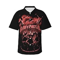 Hawaiian T Shirt Babymetal Man's Fashion Button Down Short Sleeve Shirts Summer Casual Tee