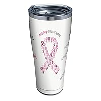 Tervis American Society-Breast Cancer Ribbons Insulated Tumbler, 1 Count (Pack of 1), Stainless Steel