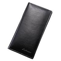 Passport Wallet Leather Money Capacity Man Card Huge Bag Purse Wallet Concise Holder Cool Mens Wallets (A, One Size)