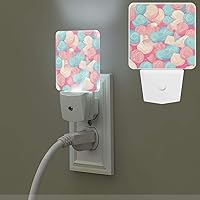 Night Lights Plug into Wall with Sensor LED Night Light Cotton Candy Plug in Night Light LED Nightlight for Bedroom Dimmable Small Nightlight with Dusk to Dawn Sensor for Bathroom