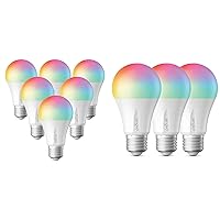A19 Color 6PK Bundle with Color 3PK, Work with Alexa, Google Home, SmartThings, Zigbee, Hub Required