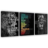 Motivational Canvas Painting Wall Art Execution Grind Hustle Inspirational Wall Art Success Entrepreneur Poster Positive Quotes Wall Poster Framed for Home Office Wall Decor[36''Wx 16''H]