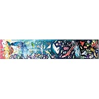 Hape Ocean Life Puzzle 1.5 Meter Long | 200 Pieces Colorful Giant Glow-in-The-Dark Marine Life Jigsaw, for Children 6+ Years