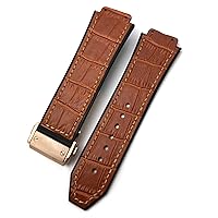 20mm 22mm Cowhide Leather Rubber Watchband 25mm * 19mm Fit for Hublot Watch Strap Calfskin Silicone Bracelets sport