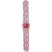 Summer Pink Slap Watch with Silicone Rubber Bracelet