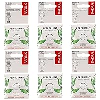 Peppermint Dental Floss 55 Yards Vegan and Non-Toxic Oral Care Boost Total Tooth & Gum Protection Clear - Pack of 6
