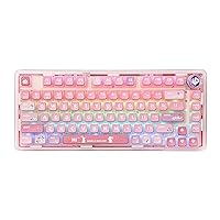 EPOMAKER x LEOBOG K81 Gasket-Mounted Custom Mechanical Keyboard with Knob, BT5.0 2.4G/ USB-C Wired Wireless Gaming Keyboard, Hot Swappable, NKRO, for Win/Mac (Pink Bunny, Icesoul Switch)