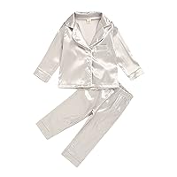 Toddler Kids Pajamas Child Infant Newborn Baby Girls Long Sleeve Solid Patchwork Tops Blouse Pj’s Pants
