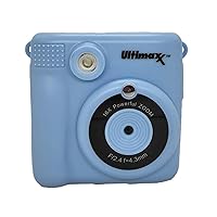 Ultimaxx Instant Print Camera for Kids Teens Beginners with 3 Printing Paper Rolls 32GB Micro SD Holiday (Blue, Single)
