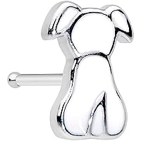 Body Candy Womens 20G Stainless Steel Nose Ring Dog Nose Stud Nose Bone Body Piercing Jewelry 1/4
