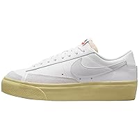 Womens Blazer Low Platform Casual Shoes Dj0292 (White/Lemon Wash/Black/White, us_Footwear_Size_System, Adult, Women, Numeric, Medium, Numeric_8_Point_5)