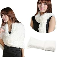 CXB1983(TM)The Magic Changed Scarf Magic Woolly Scarf Shawl Autumn Winter White One Size